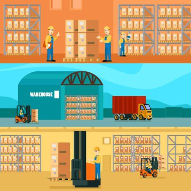 Lojistik ambar yatay Banner