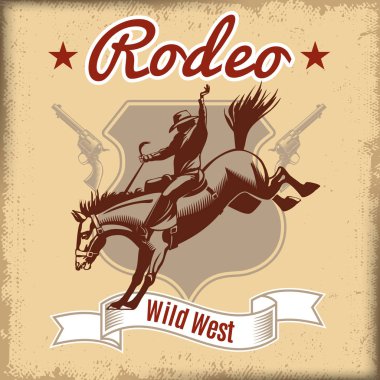Vahşi Batı Rodeo şablonu