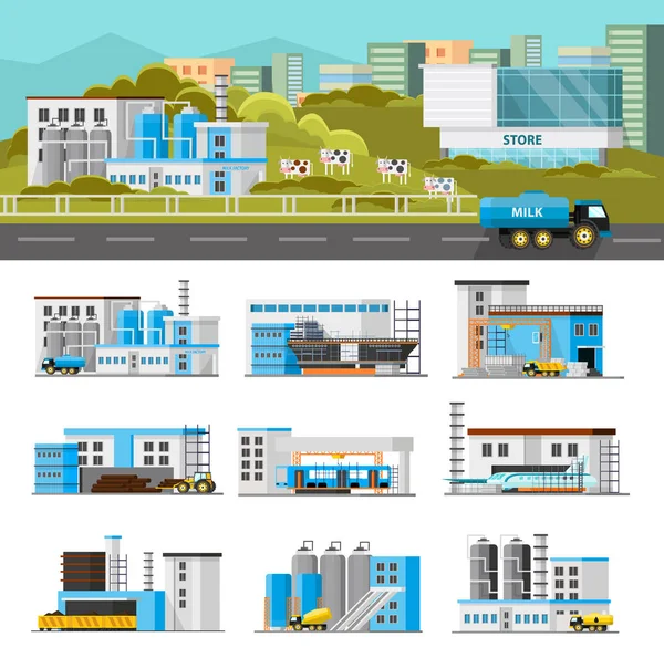 Coloful industriell sammansättning — Stock vektor