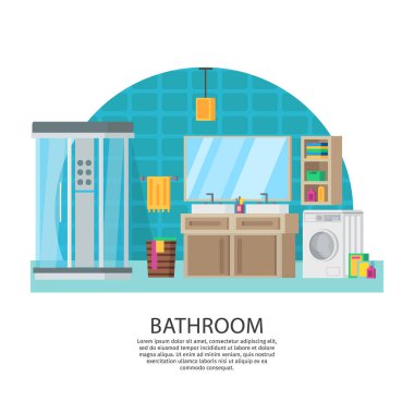 Banyo iç tasarım kompozisyon