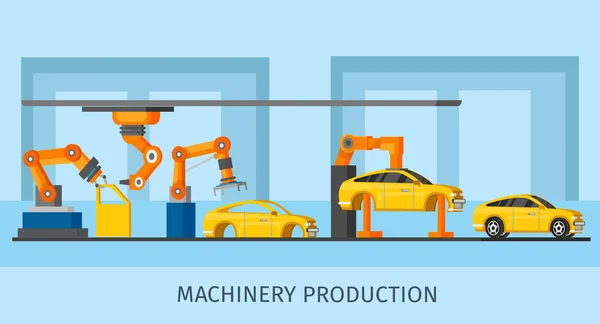 Vorlage für industrielle automatisierte Maschinenherstellung — Stockvektor