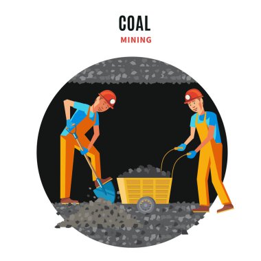 Profesyonel madenci insanlar düz şablonu