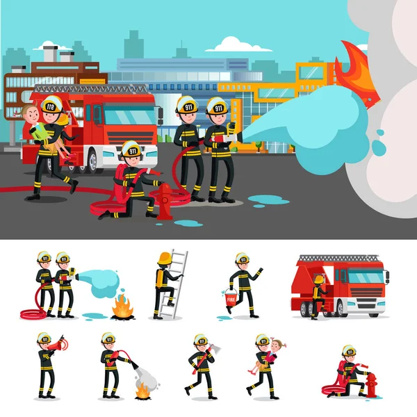 ᐈ Firefighting graphics stock vectors, Royalty Free firefighting ...