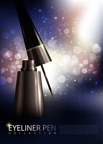 Kosmetik Premium realistische Eyeliner Poster — Stockvektor