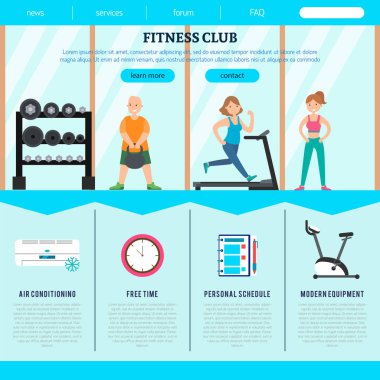 Düz Fitness Club Web sayfası şablonu