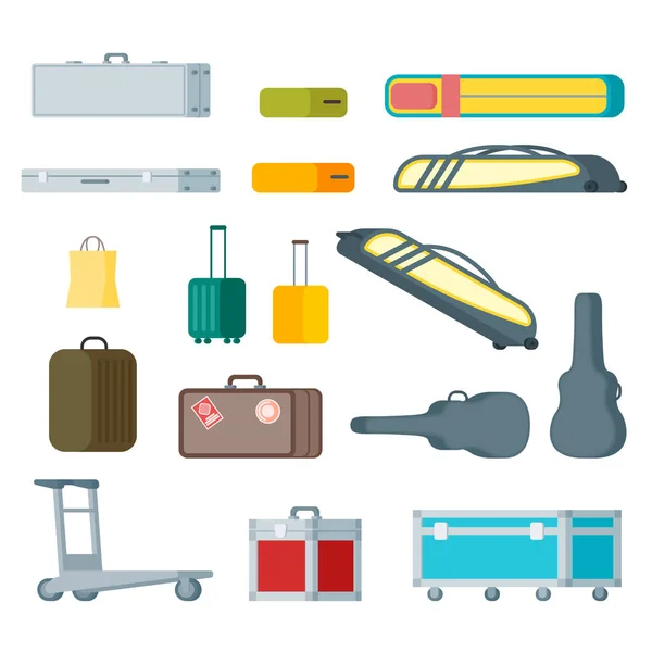 Kolekcja kolorowa bagażu — Wektor stockowy