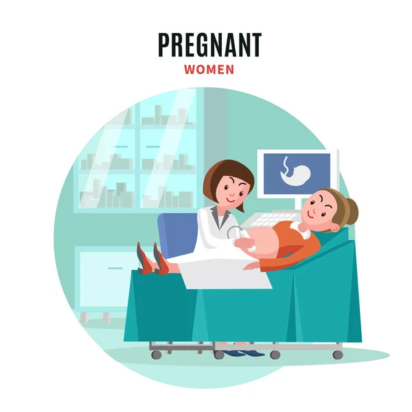 Kleurrijke zwangerschap Concept — Stockvector