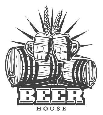 Tek renkli Vintage Brewery şablonu