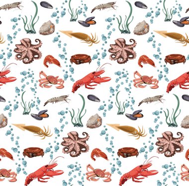 Deniz ve okyanus hayvanlar Seamless Modeli
