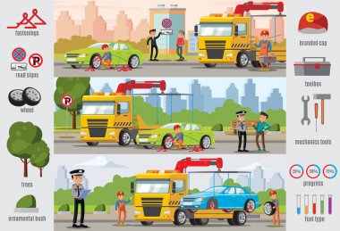 Taşıma tahliye Infographic şablonu