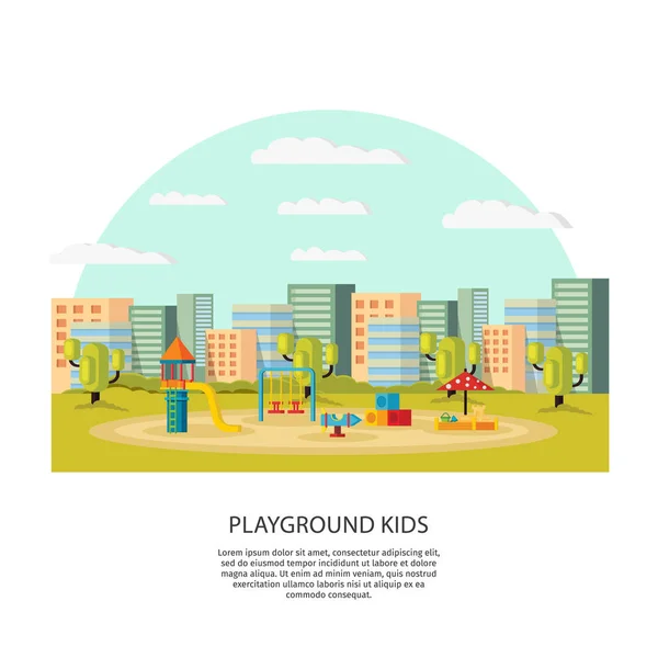 stock vector Playground Kids Concept