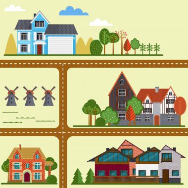 Düz kırsal harita kavramı