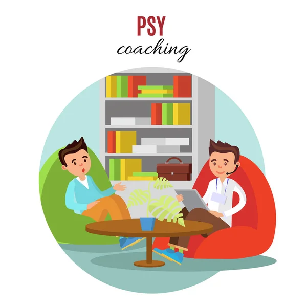 Colorido concepto de entrenamiento psicológico — Vector de stock