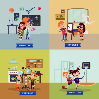 Çocuk Hobiler kare kavramı