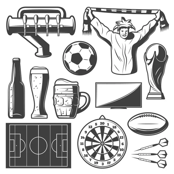 Vintage Sport Bar Elements Collection — Stock Vector