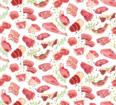 Doğal kesme domuz Dikişsiz desen parçaları