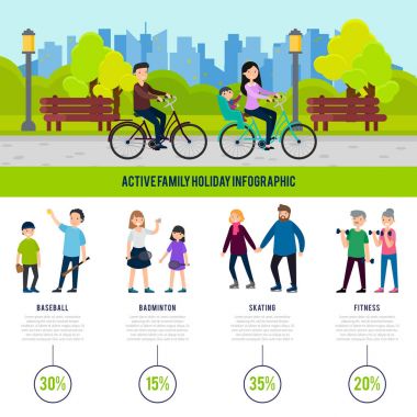 Sağlıklı aile Infographic kavramı
