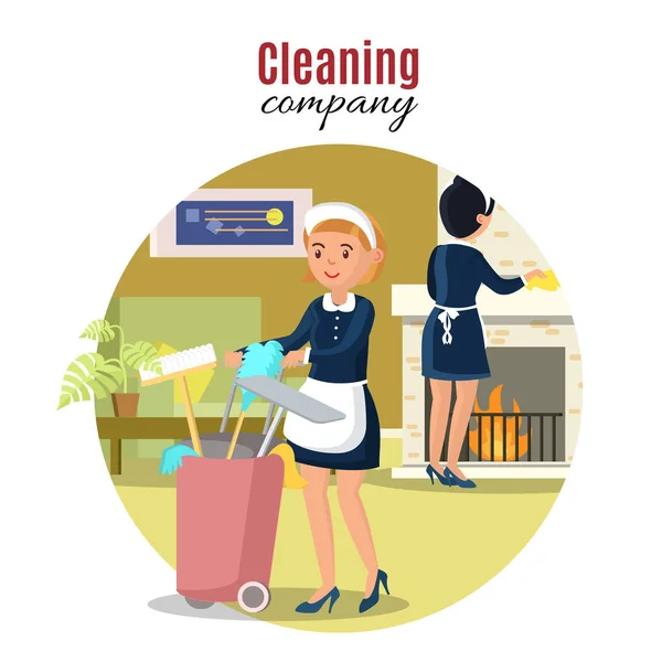 Colorful Cleaning Service Concept — Stock Vector