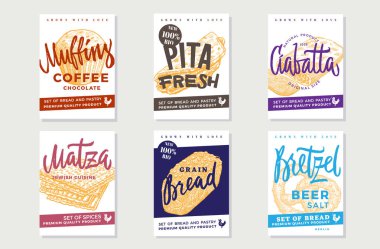 El çekilmiş taze ekmek posterler