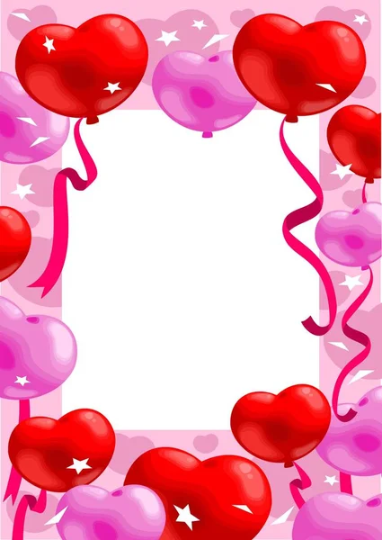 Tarjeta de felicitación romántica colorida — Vector de stock