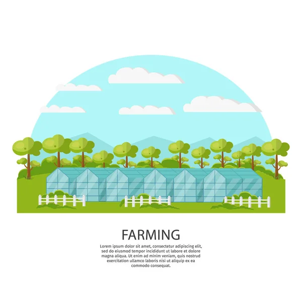 Conceito de Agronomia e Agricultura Colorida —  Vetores de Stock