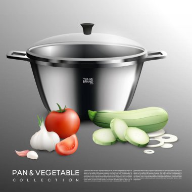 Gerçekçi Pot ve sebze Set