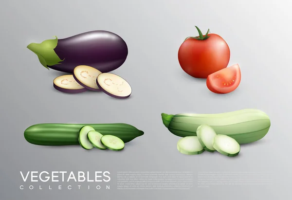Realistische verse groenten Set — Stockvector