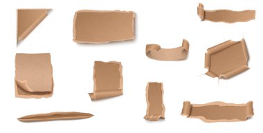 Düzensiz ve yırtık Craft kağıt toplama
