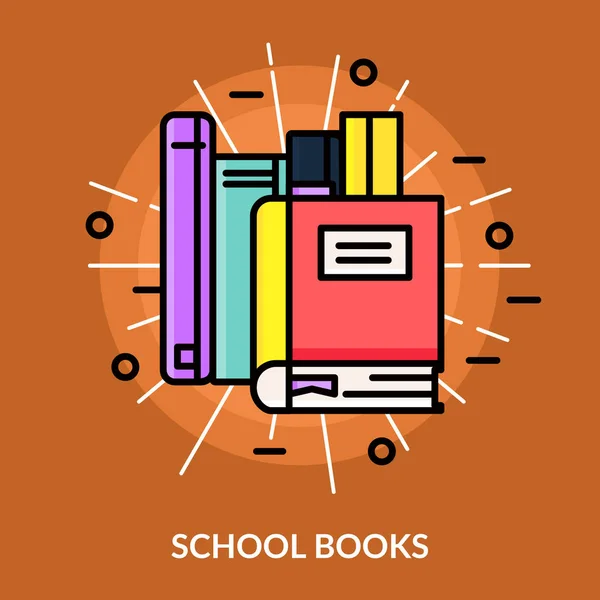 Icono de libros escolares — Vector de stock