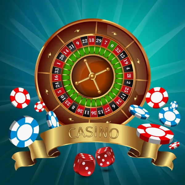 Poster de Casino realista — Vector de stock