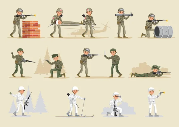 Collection de l'armée militaire — Image vectorielle