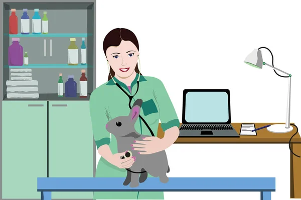 Plantilla de clínica veterinaria sanitaria — Vector de stock