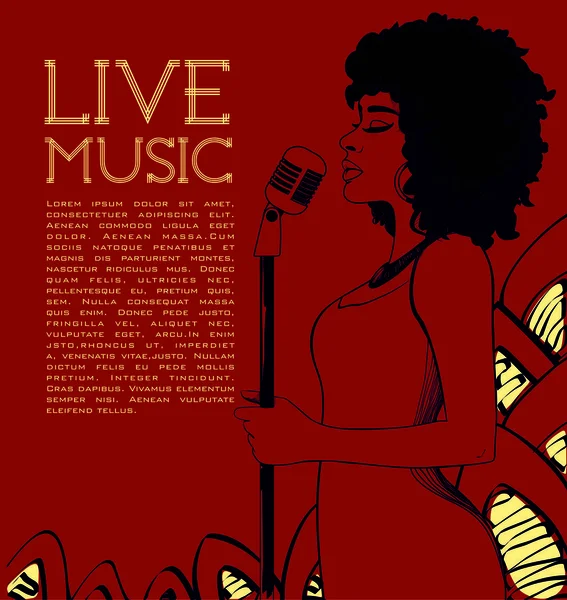 Poster per concerti di musica dal vivo — Vettoriale Stock