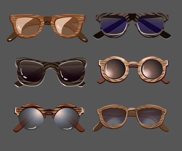 Modisches Hipster Sonnenbrillen-Set — Stockvektor