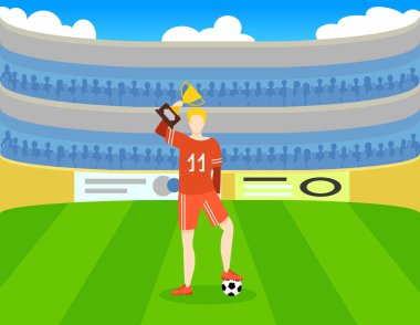 Renkli futbol Ödülü şablonu