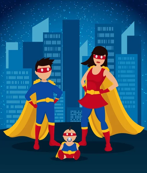 Komik renkli çocuk süper kahramanlar şablonu