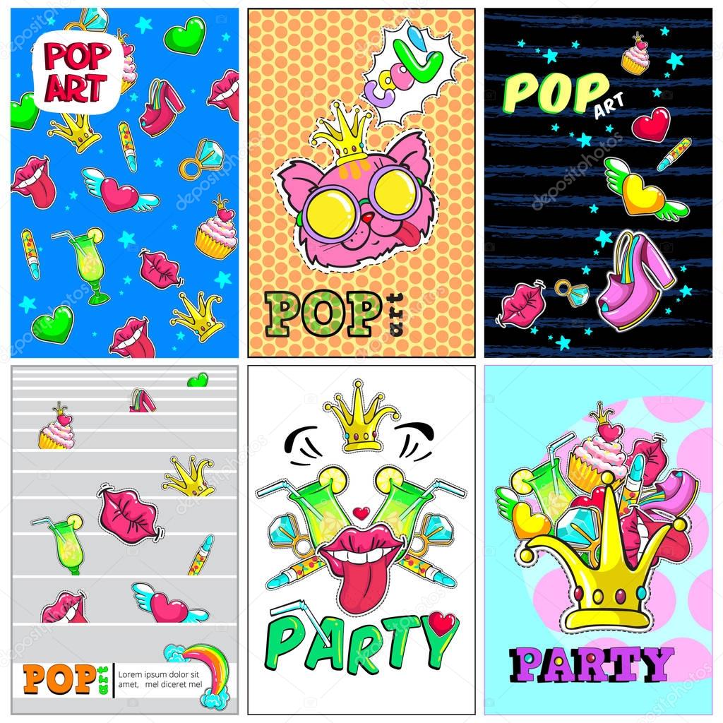 Colorful Fashion Patches Posters