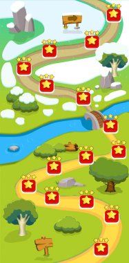 Çizgi film oyun düzeyi Haritası şablonu