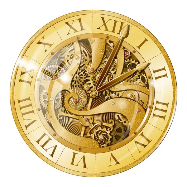 Vintage arany Watch illusztráció — Stock Vector