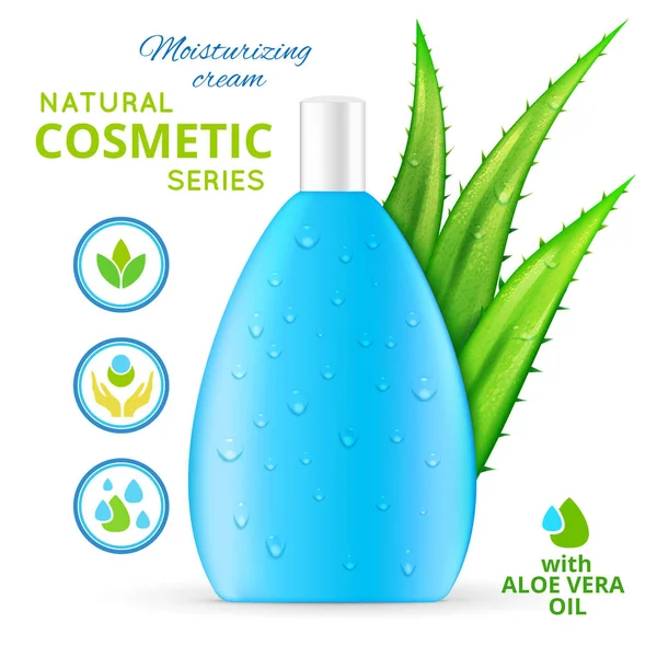 Crema idratante Natural Cosmetics Design — Vettoriale Stock