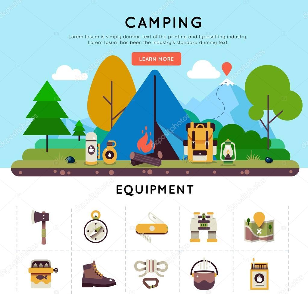 Camping Banner Set