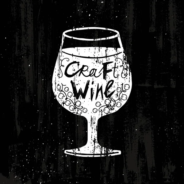 Dibujo artesanal Concepto de vino — Archivo Imágenes Vectoriales
