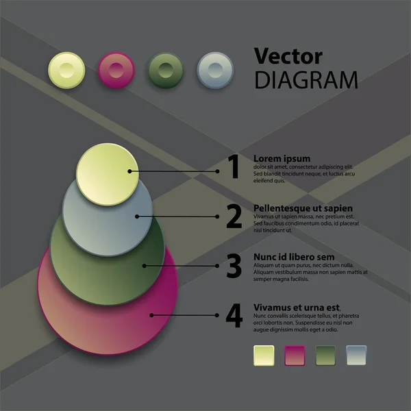 Modèle de diagramme vectoriel — Image vectorielle