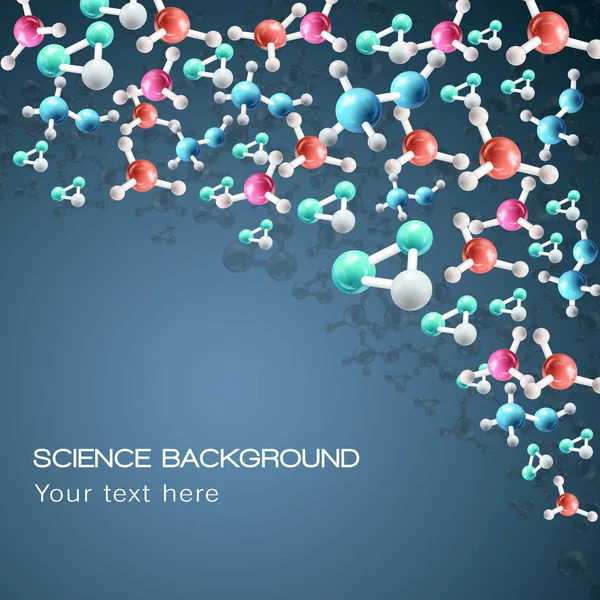 Wissenschaft Molekül Hintergrund — Stockvektor