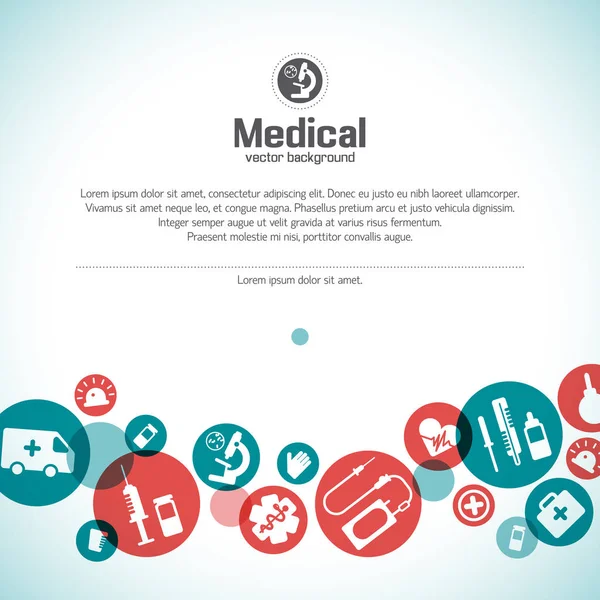 Illustrazione del background dell'assistenza medica — Vettoriale Stock