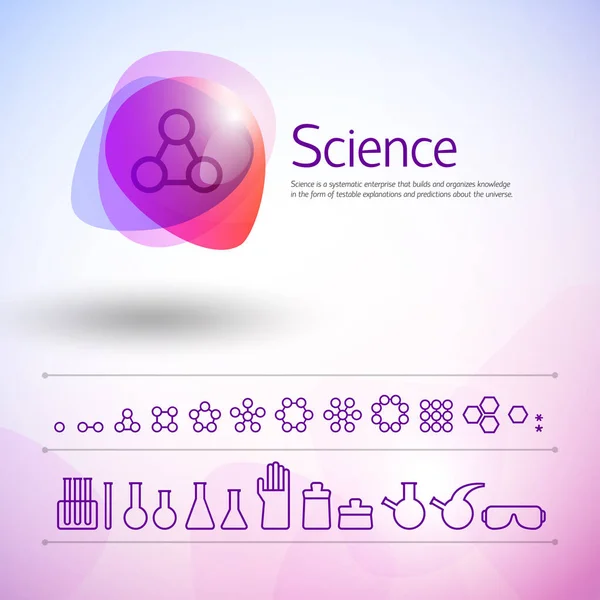 Química iconos fondo — Vector de stock