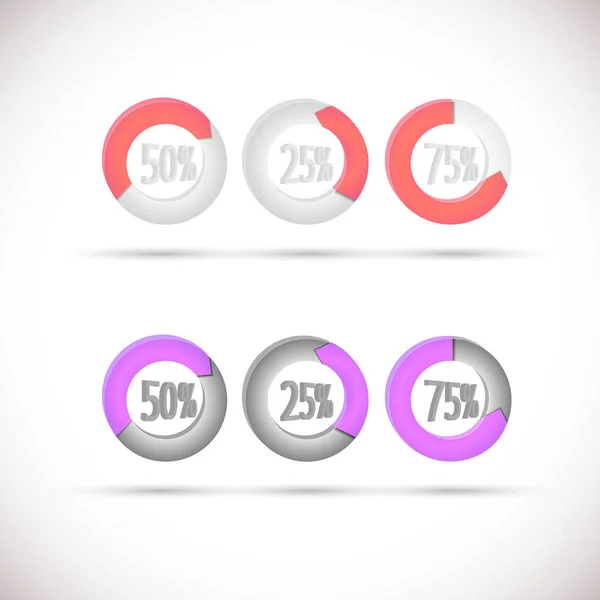 Diagrammes de cercle vectoriel — Image vectorielle