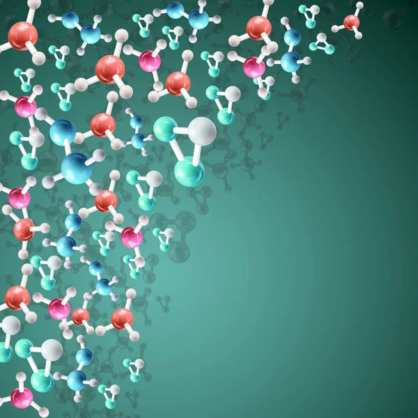 Science molécule fond — Image vectorielle