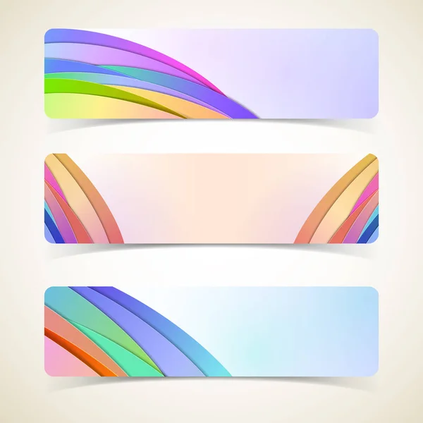 Abstract Design Horizontal Banners Set