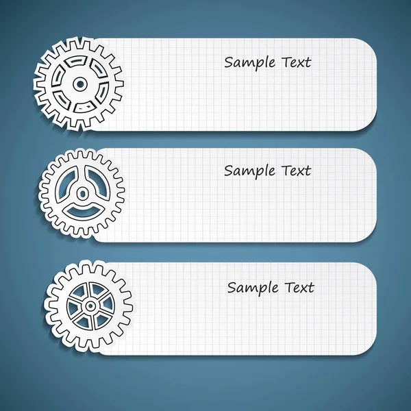 工业抽象横幅集 — 图库矢量图片